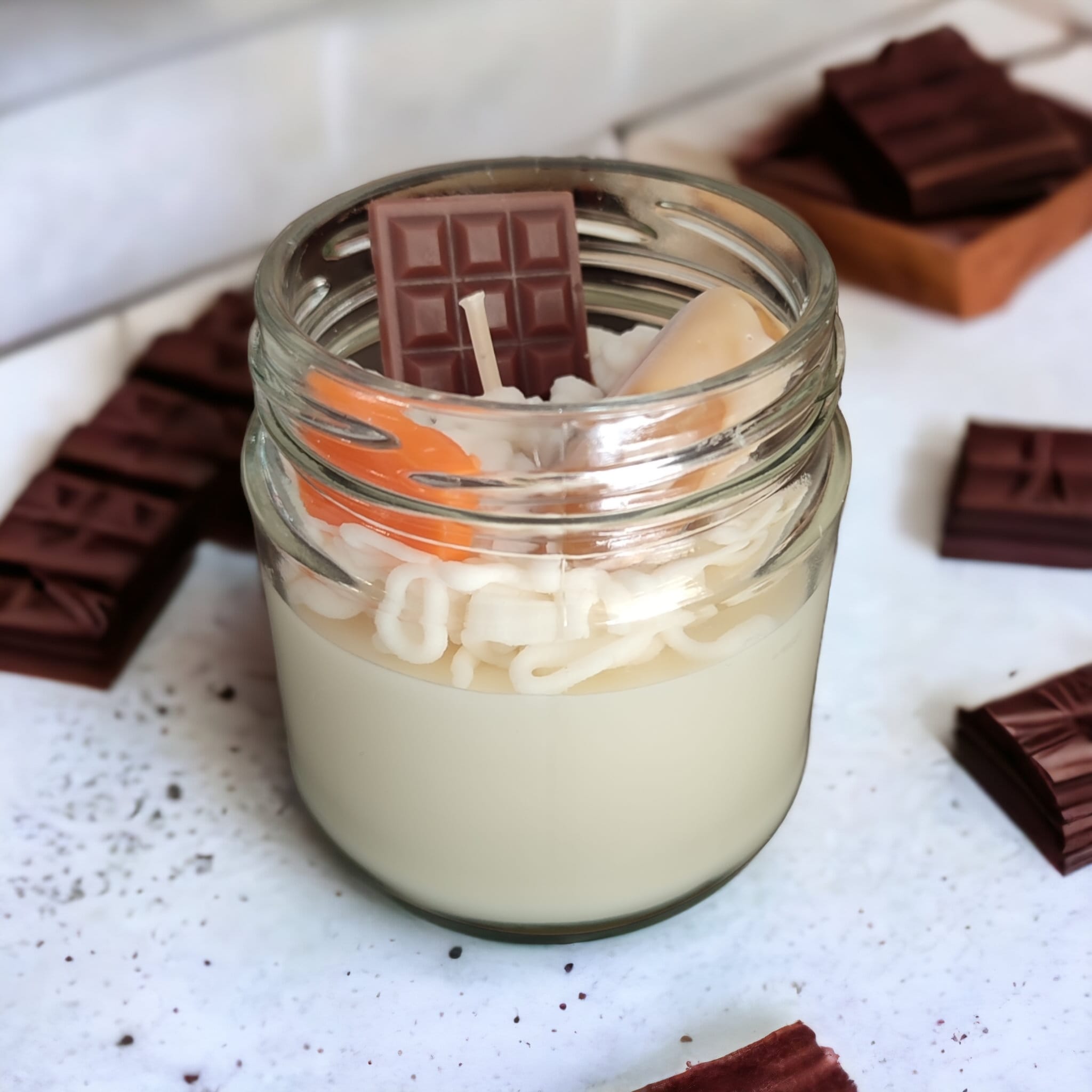 Świeca sojowa deser w słoiku 210 ml - zapachowa