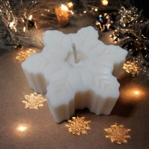 Świeca sojowa płatek śniegu - różne kolory i zapachy