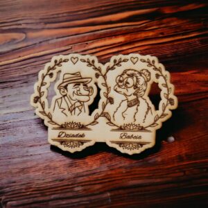 Magnes na lodówkę dla Babci i Dziadka ze sklejki