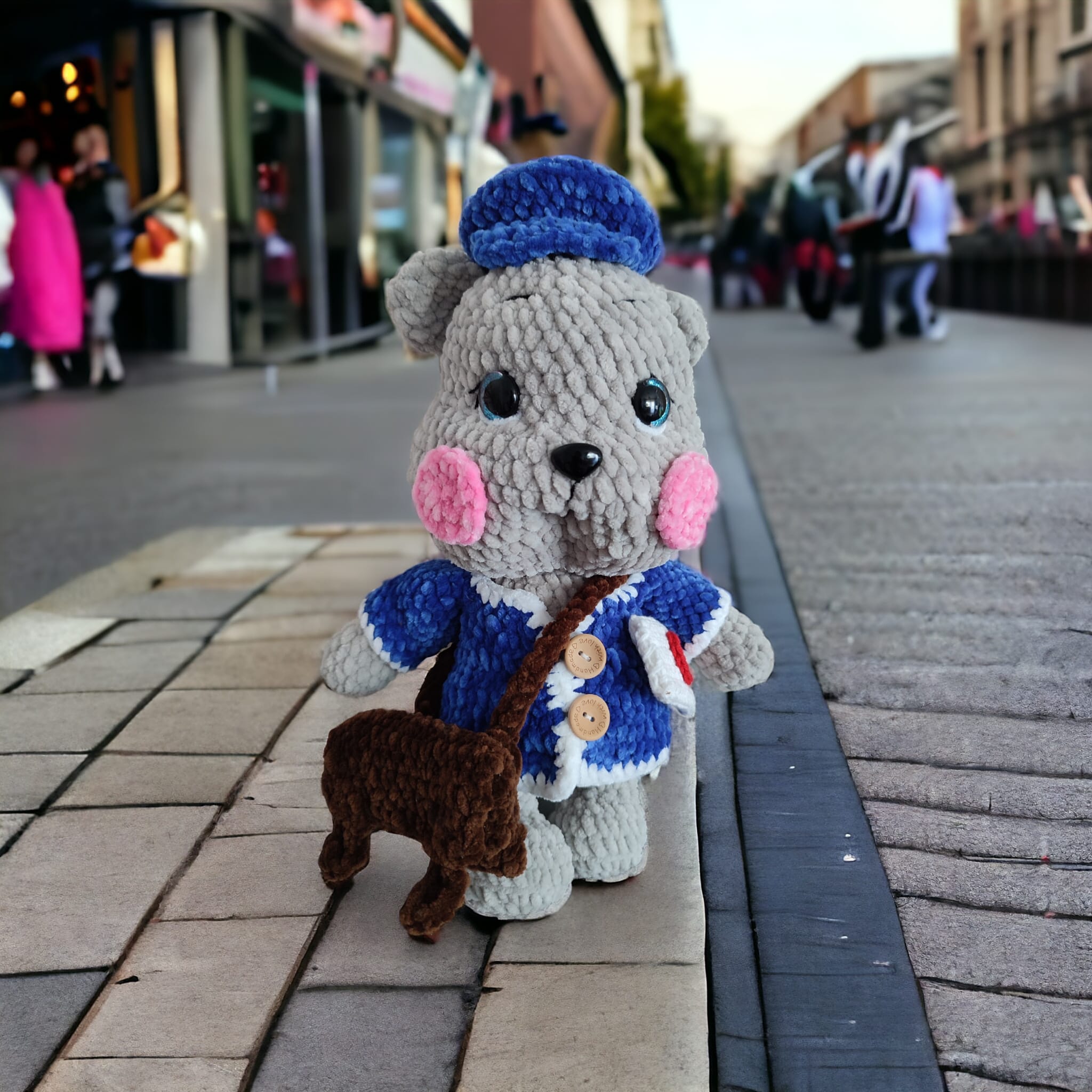 Miś na szydełku - Niedźwiadek Charlie - Miłosny Posłaniec - obrazek 3