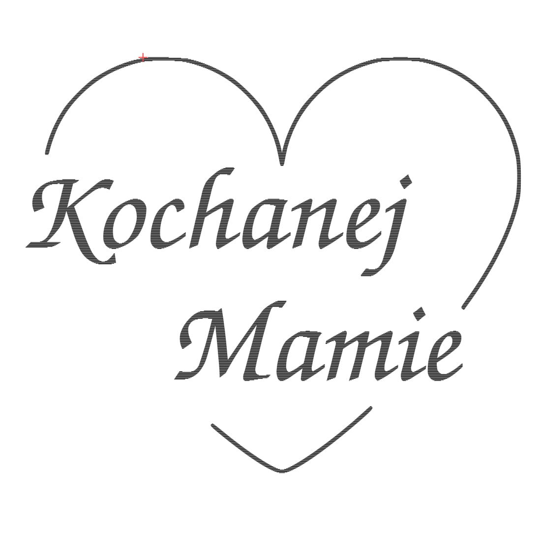 Serce z napisem Kochanej Mamie