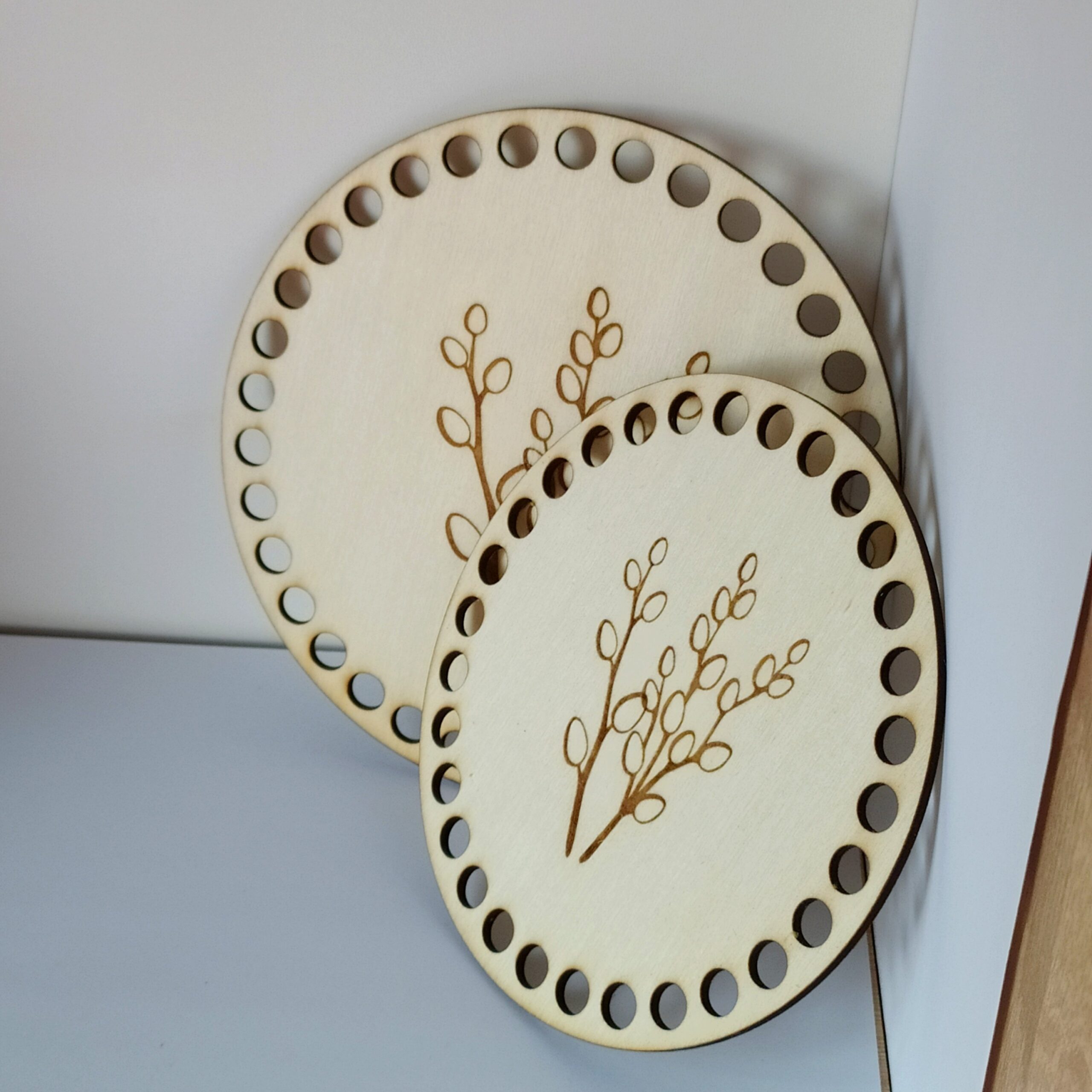 Baza okrągła ze sklejki do koszyka pojemnika na szydełku - różne wzory i rozmiary - obrazek 2