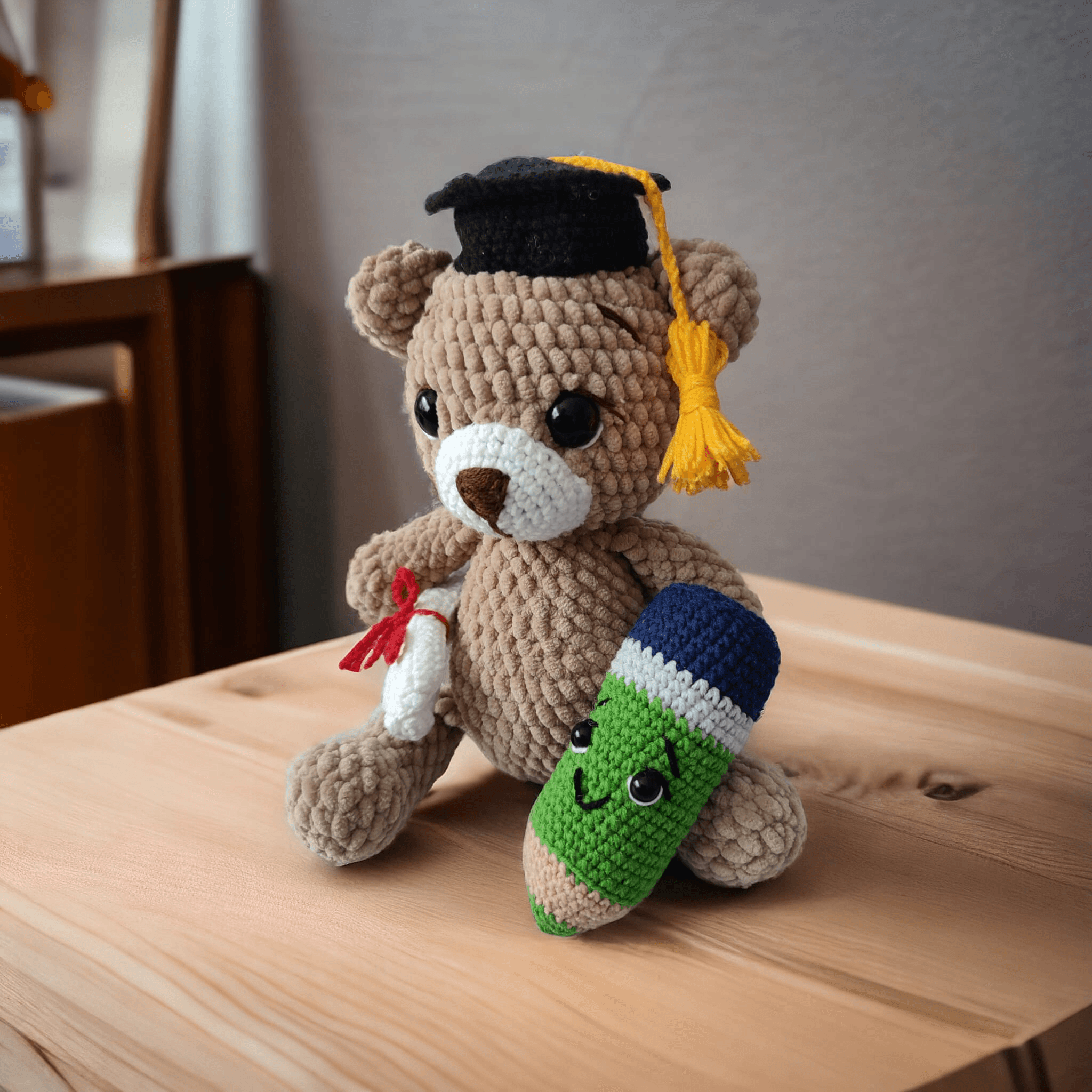 Misiek Absolwent - wzór szydełkowy na misia PDF - obrazek 4