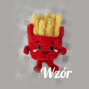 Wzór szydełkowy Frytki Brelok